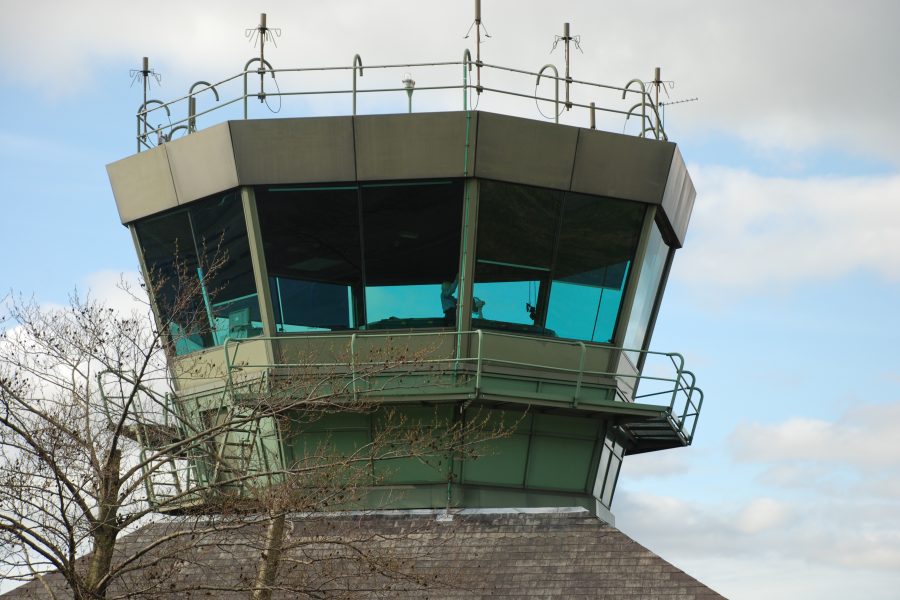 Air traffic control tower blinds